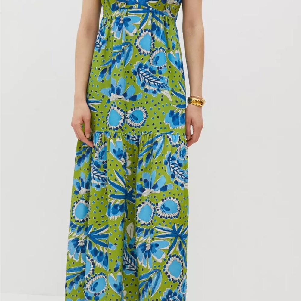 VERA for Anthropologie Bluebell Maxi Dress Women's Medium
